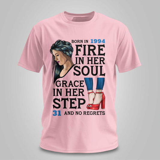 Born In 1994 - Fire In Her Soul - Unisex T-shirt