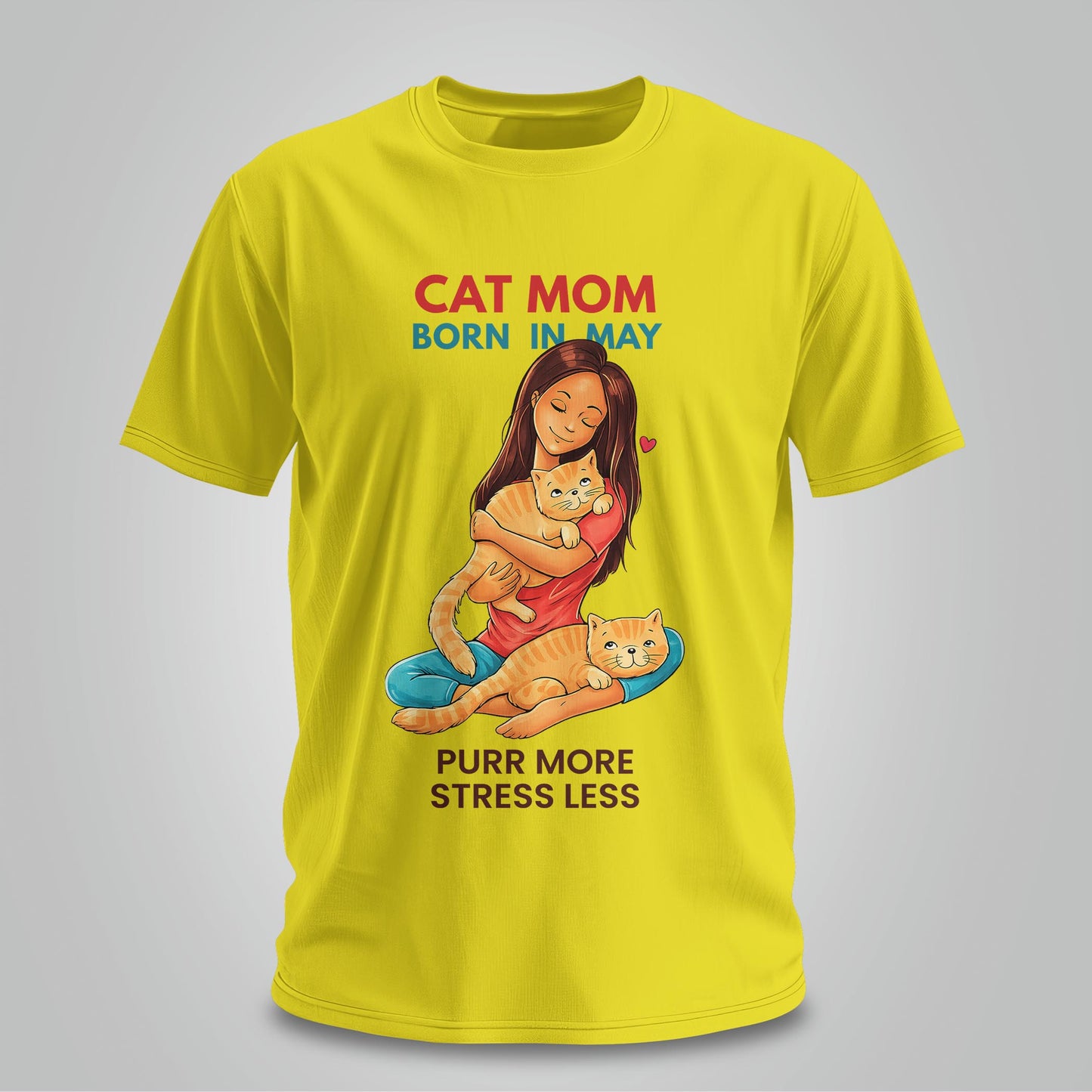 Cat Mom Born In May T-shirt