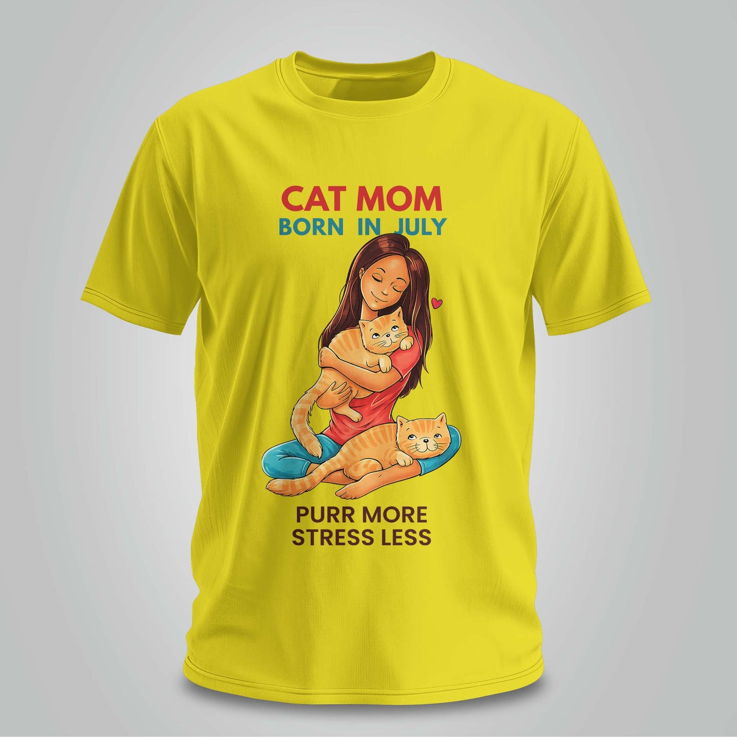 Cat Mom Born In July T-shirt