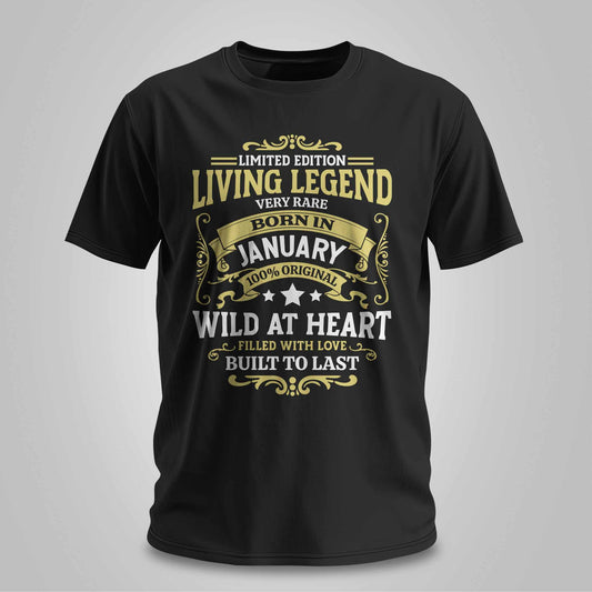 Living Legend Born In January - Unisex T-shirt